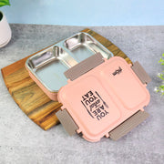 Portable stainless steel lunch box suitable for office and school