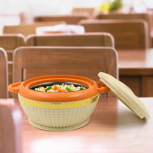 Indo Glow 800ml insulated hot pot with stainless steel interior.