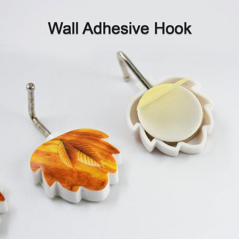 4585 Leaf Shape Hook Strong Adhesive Hook Use For Home Decor , Office & Multi Use Hook (3pc). 