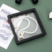 Magnetic lock mechanism on transparent jewellery display case