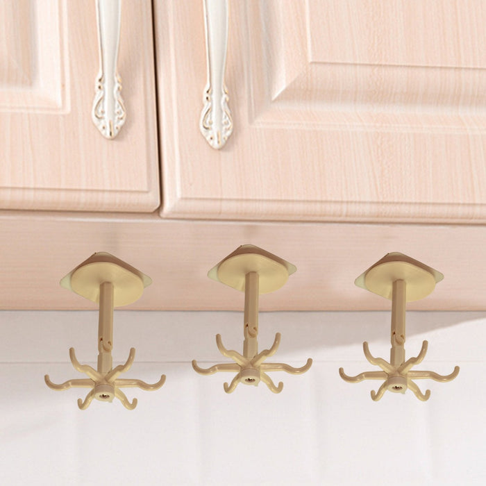 4644 360° Rotating Folding Hook Self-Adhesive Waterproof Wall Mounted Hook 