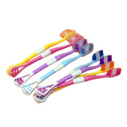 Open portable toothbrush holder revealing separate sections.
