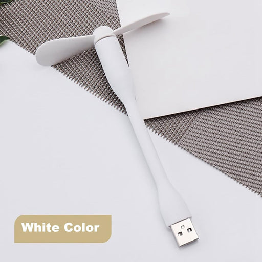 Close-up of the compact Portable USB Fan and 3-port USB hub.