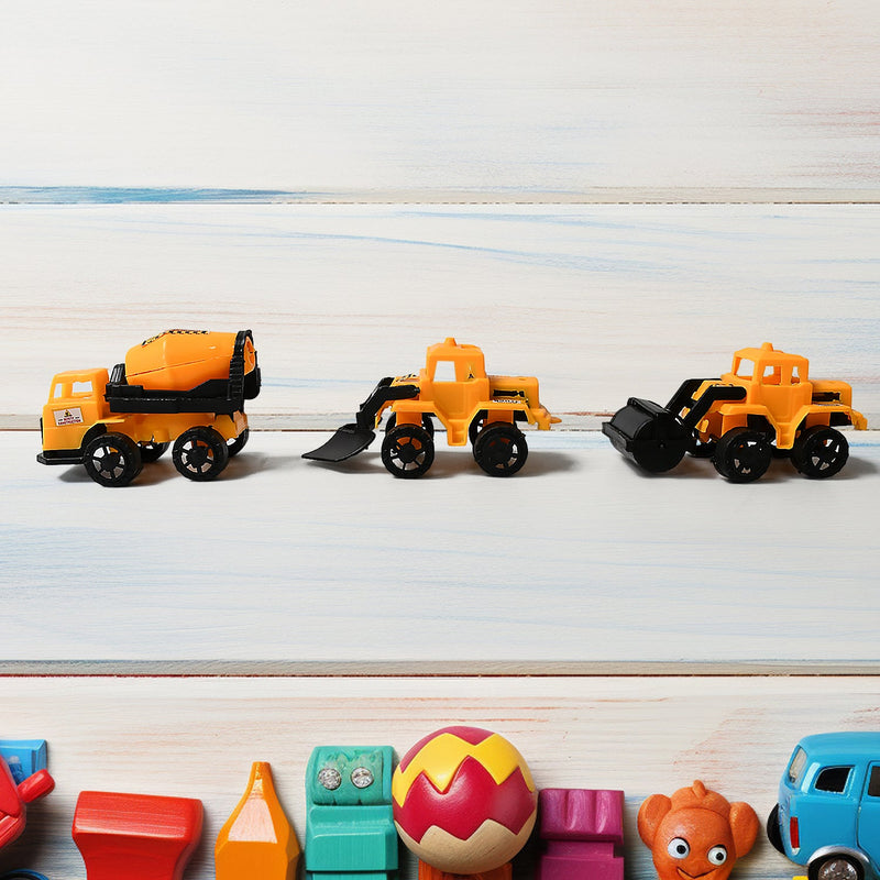 Vehicle Car Engineering Automobile Construction Car Toys Set for Children Kids Crane Excavator Road Roller Forklift Mixer Truck Transporter Truck Machine Construction Toys (6 Pcs Set)