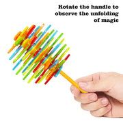 Spin Flower Candy toy placed on white background with clear design