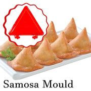 Ergonomic design of the red plastic dough press for comfortable handling.