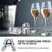 2334 Stainless Steel Sealed Sparkling Champagne Bottle Stopper Big size 