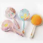 6471 Hair Brush for Kids Detangling Anti-static Soft Massage for Braids Curly Straight Long or Short Wet Or Dry Hair (Multi-Design) 
