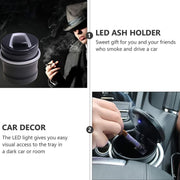 Side view of portable car ashtray with smokeless lid