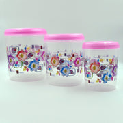 Multi-use plastic storage container set, perfect for various home and office organization.