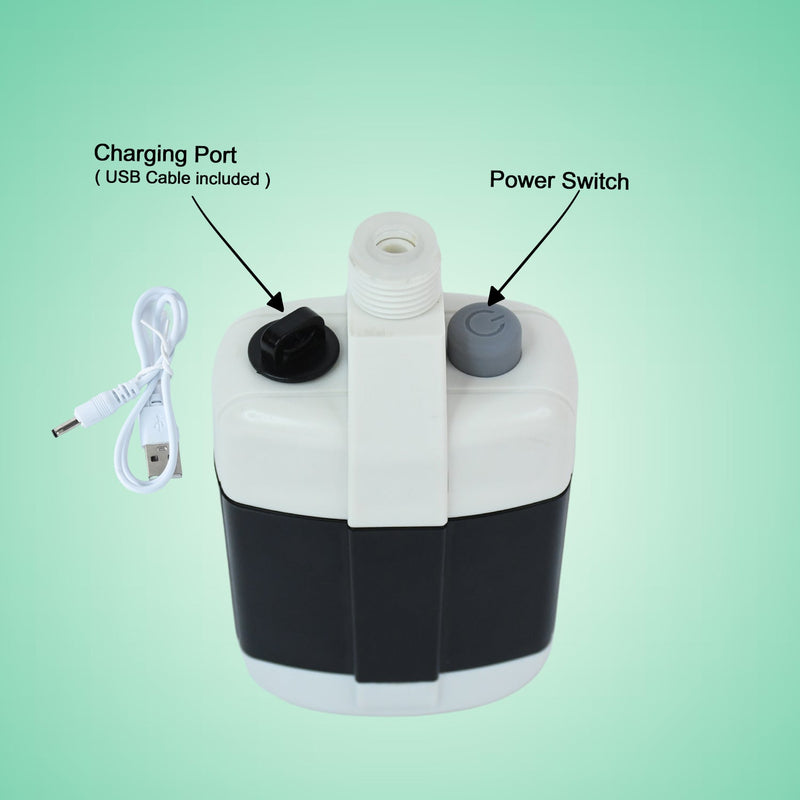 Accessories included with portable outdoor shower kit for hands-free use