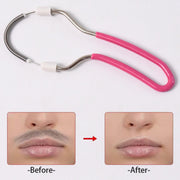 Compact facial hair remover spring for smooth facial skin and easy hair removal