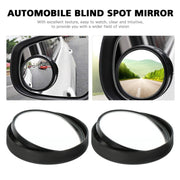 Blind spot mirror attached to car enhancing rear and side view visibility