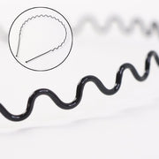 Flexible metal hair band with anti-slip wavy design