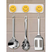 1111 Self Adhesive Smiley Face Wall Hooks (Pack of 3) 