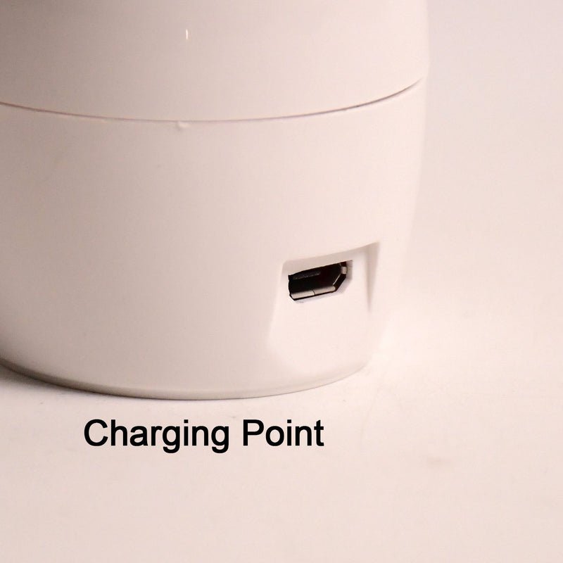 Side angle of plug-in LED nail dryer showing compact design