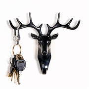 Diagram illustrating the easy, no-drill installation steps for the deer head wall hook.