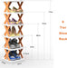 9054 6 Layer Shoe Rack Design Lightweight Adjustable Plastic Foldable Shoe Cabinet Storage Portable Folding Space Saving Shoe Organizer Home and Office 