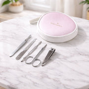 Portable manicure pedicure grooming set for travel