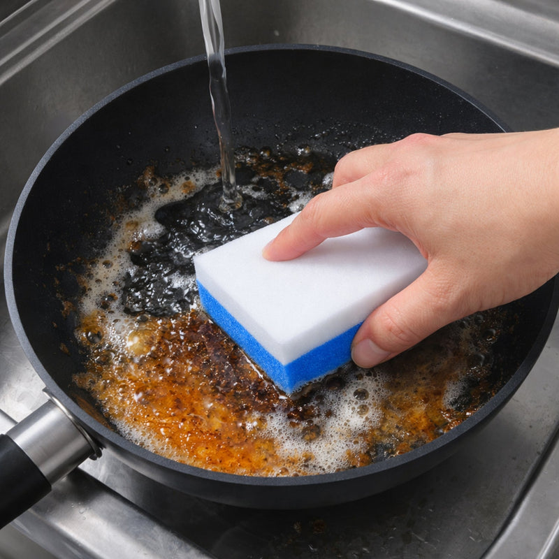 Cleaning sponge eraser pads designed for easy handling and effective cleaning