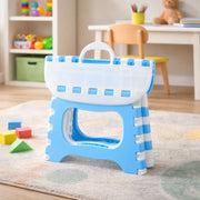 Compact foldable stool folded flat for easy storage