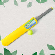 Sturdy and durable plastic cricket stumps with a stable base, ready for play.