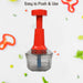 5351 Manual Food Push Chopper And Hand Push Vegetable Chopper, Cutting Chopper For Kitchen With 3 Stainless Steel Blade ( B Grade Chopper ) 