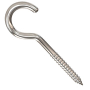 Stainless steel eye hook bolt screw in 7-piece set for cable securing