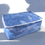 Durable zipper on multipurpose cloth storage bag for closet organization