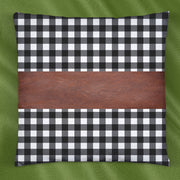 Textured cotton side of a decorative pillow cover, perfect for home decor.