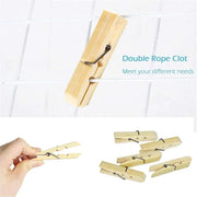 Eco-friendly wood clips arranged for school arts and craft projects.