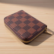 Zipper pouch style card wallet for safe card storage