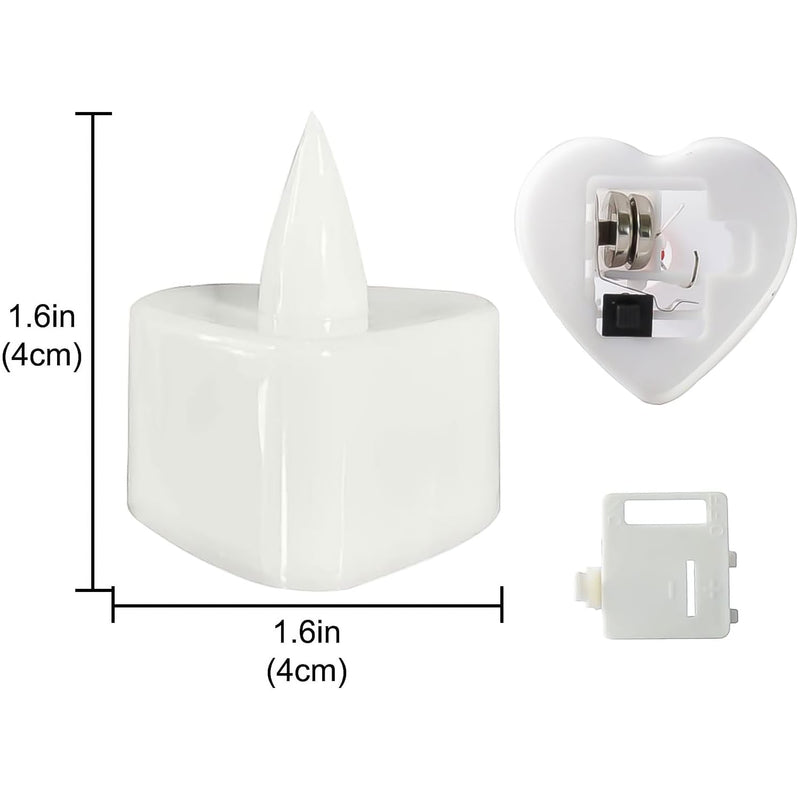 Battery-operated LED tealight candle with a simple on/off switch.