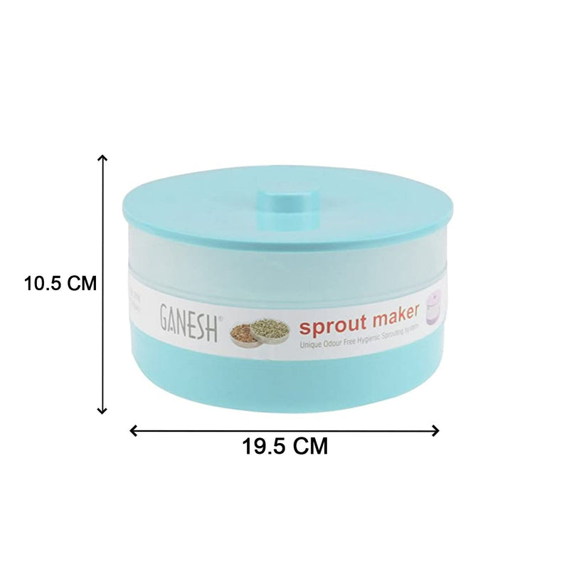 Ganesh sprout maker with three clear tiers, ideal for growing healthy sprouts.