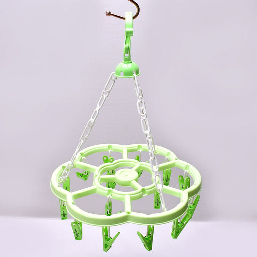 7286 Hanger Household Plastic Hanger 15 Clips Hanger For House Use 
