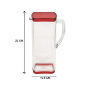 Top-down view of the fridge-safe water jug with its secure, easy-open lid.