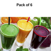Polycarbonate plastic juicy glasses set, ideal for indoor and outdoor use.
