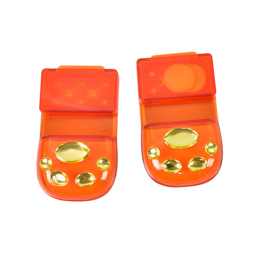 Two self-adhesive toilet lid lifters with subtle fragrance on a clean white background.