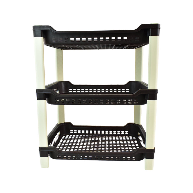Portable and lightweight plastic storage rack ideal for home use