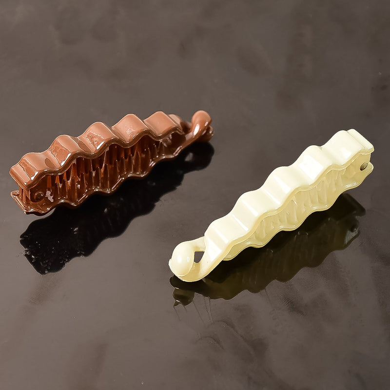 Plastic hair claw clip with strong grip for updos and ponytails