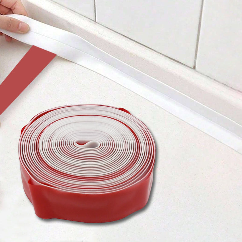 Waterproof Kitchen Sealing Tape applied around a sink for a clean finish.