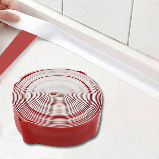 Waterproof Kitchen Sealing Tape applied around a sink for a clean finish.
