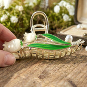 Daily wear floral hair claw clip with smooth edges and strong grip