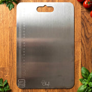 Easy to clean stainless steel chopping board for kitchen use