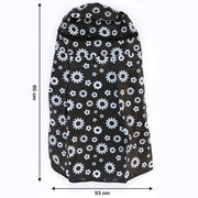 Gas cylinder fully covered by floral fabric LPG cylinder cover