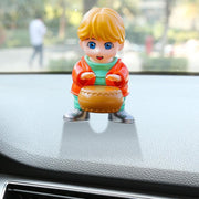 Creative solar car air freshener displaying its compact and innovative design.