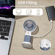479 Mini Fan Rechargeable Table Fan Handheld Fan USB Fan Desk Fan Cooling Fan For Home , Office , Car, & Multi Use Fan 