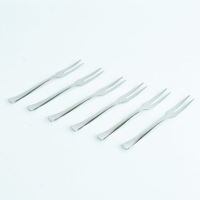 Apex stainless steel fruit fork set showcased for parties and gifting