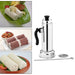 5311 Puttu Maker with Steamer Plate, Metal Stick, Black Plastic Handle, Silver Lid,  Puttu Maker Set  To Use with Pressure Cooker Top, Food Grade Stainless Steel 