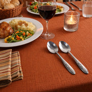 Durable stainless steel dining spoons with long handles